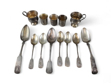 (13) Pieces of Russian Silver