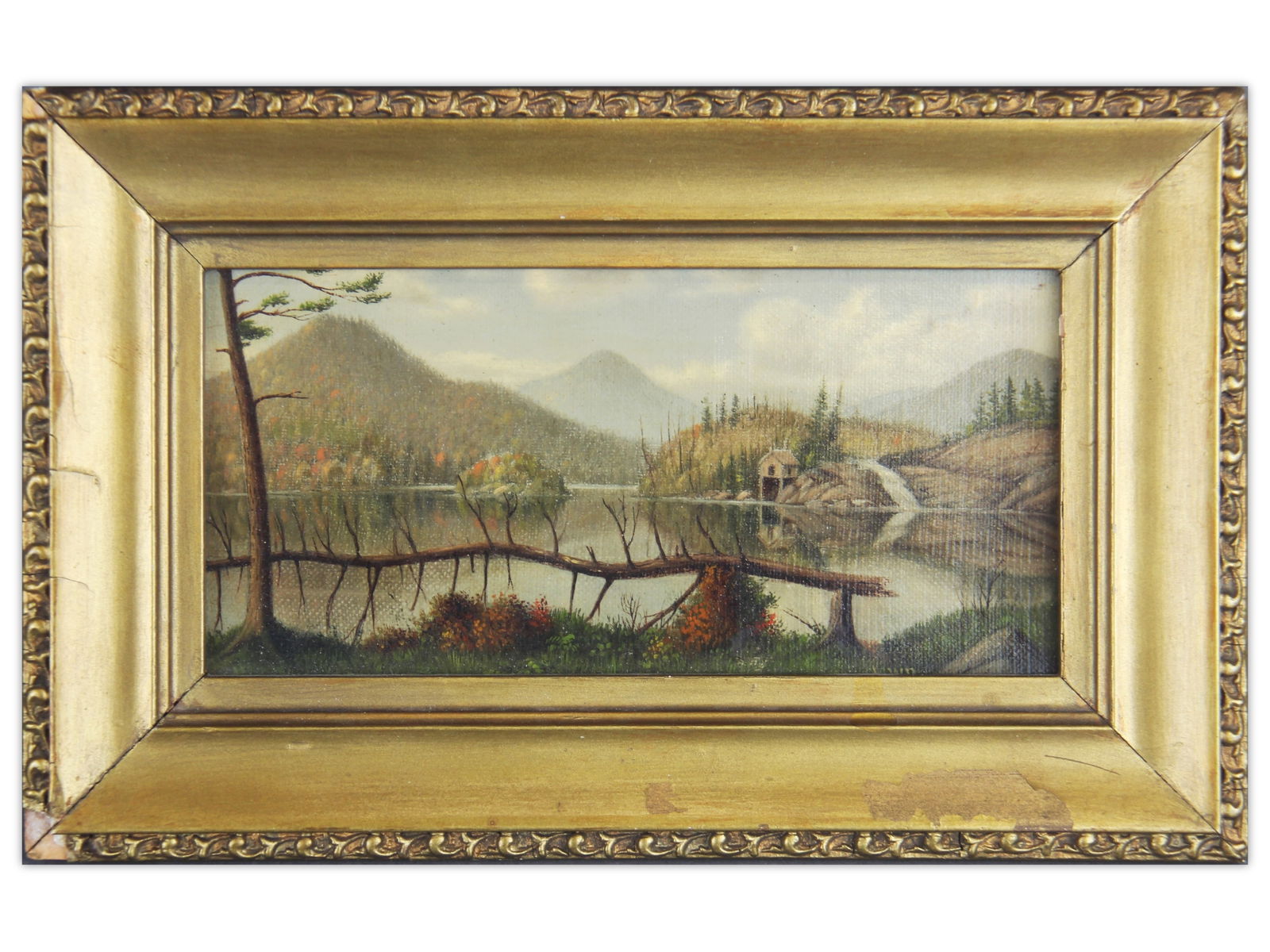 Levi Wells Prentice, O/C Mountain Lake Scene (1 of 2)