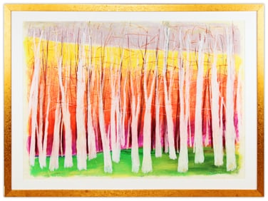 Wolf Kahn Untitled Signed Pastel on Paper