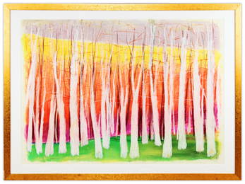 Wolf Kahn Untitled Signed Pastel on Paper