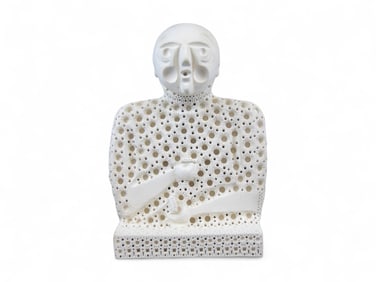 Alexander Ney Terracotta Seated Figure Sculpture