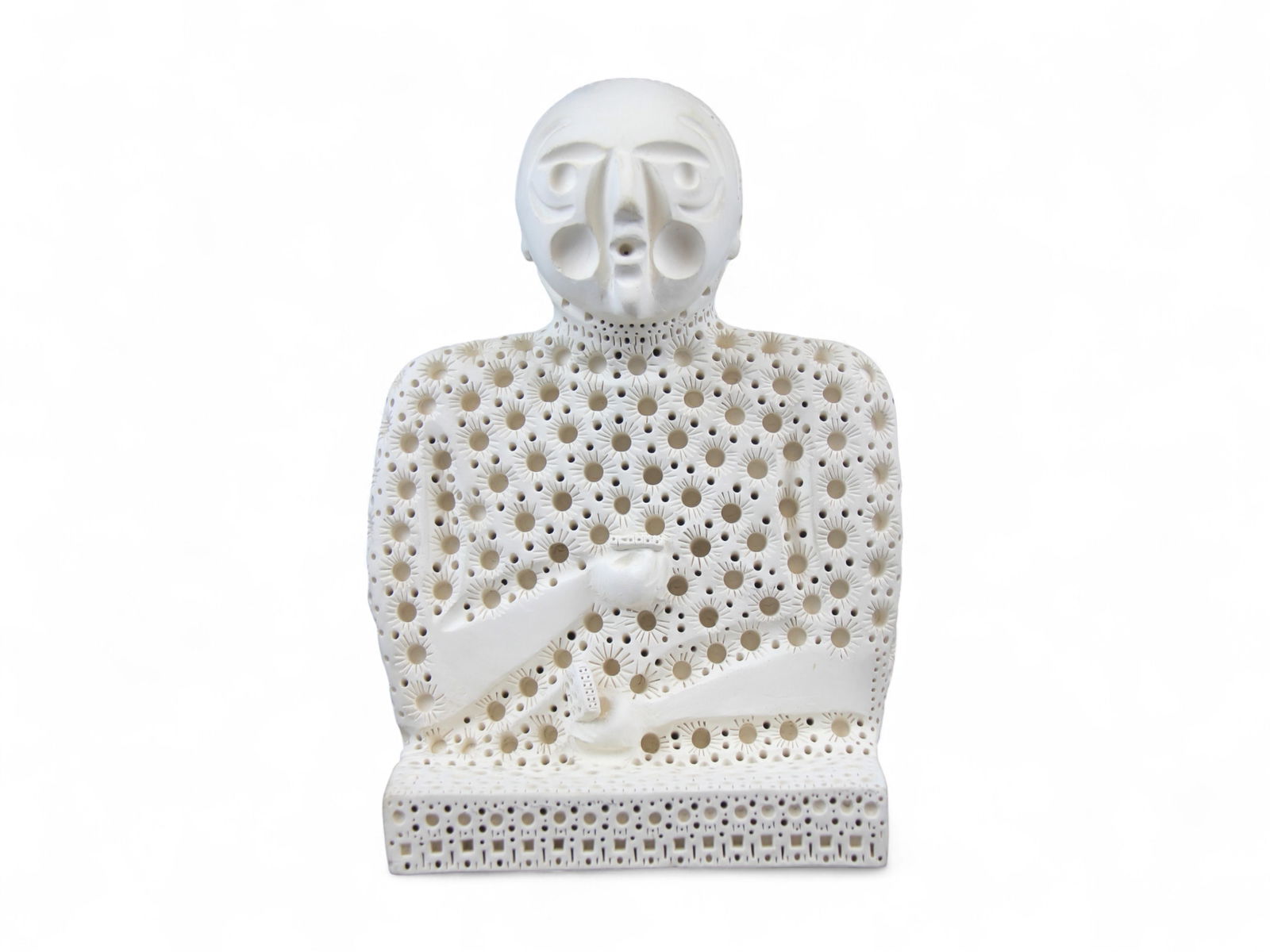 Alexander Ney Terracotta Seated Figure Sculpture (1 of 6)