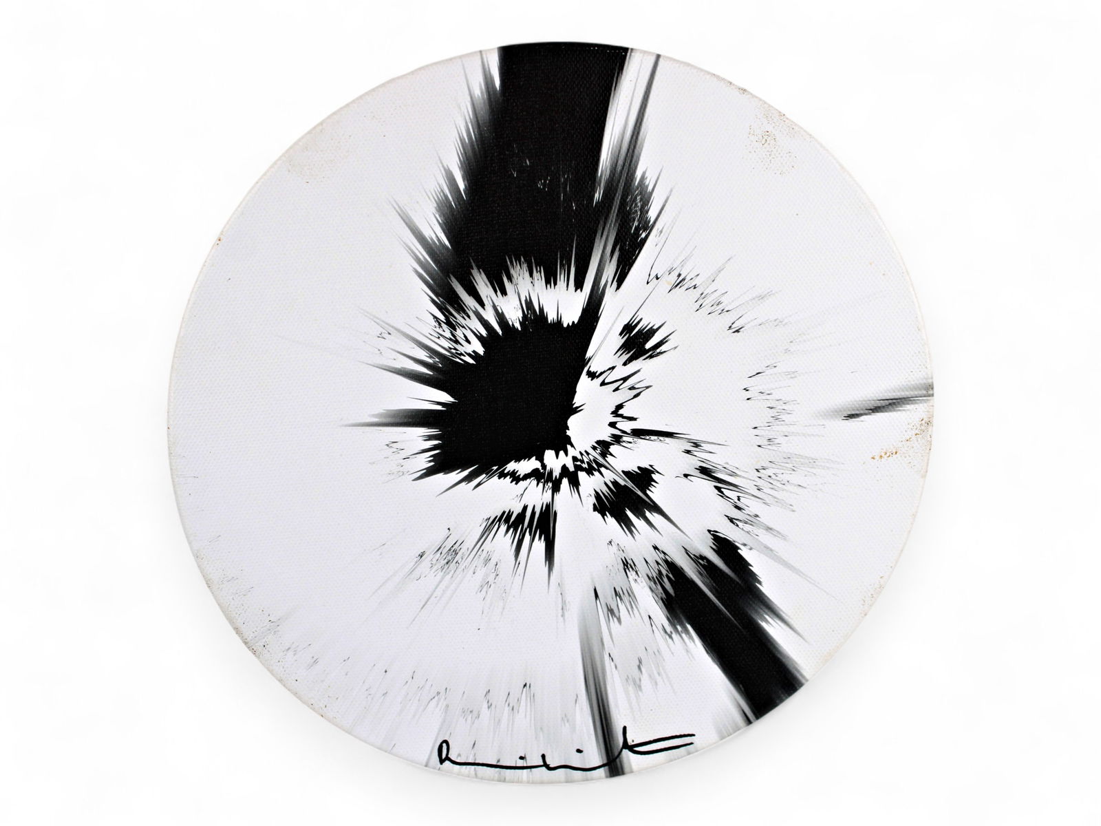 Damien Hirst "Beautiful Star Cluster" 2023: Damien Hirst (British, b. 1965), "Beautiful, Utterly Brilliant, Exceedingly Disagreeable, Strange Star Cluster Painting", 2023. Giclee print on poly-cotton artist canvas mounted on a circular birch pl