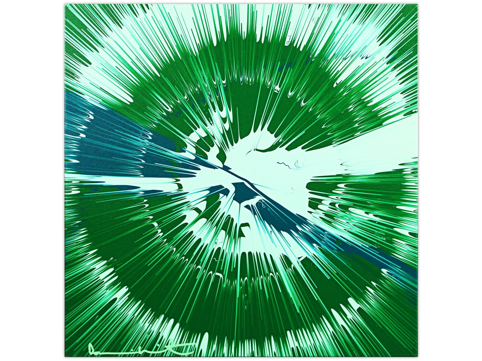 Damien Hirst "Beautiful Tourbillion" 2023: Damien Hirst (British, b. 1965), "Beautiful, Proudly Accented Tourbillion Painting", 2023. Giclee print on poly-cotton artist canvas mounted on a birch plywood stretcher, from The Beautiful Paintings