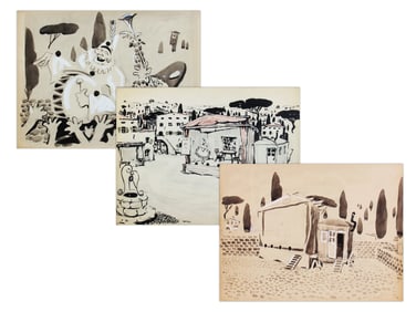 (3) Watercolors by Harry G. Spanner