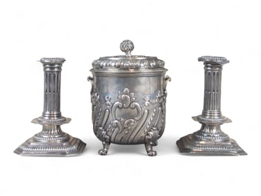 Antique Oil Painting & London Sterling Silver