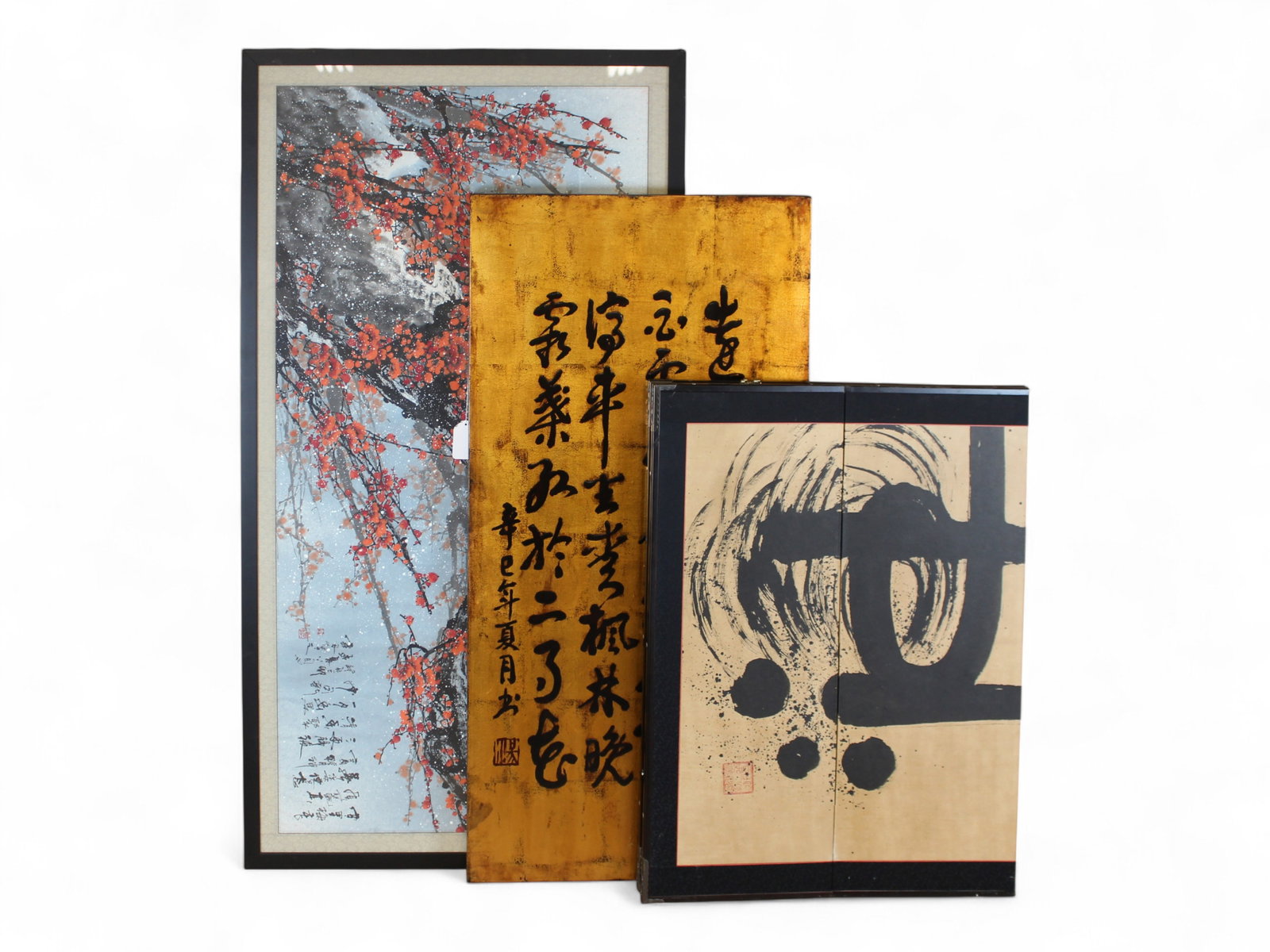 Group of 3 Asian Calligraphy & Painting Works (1 of 5)