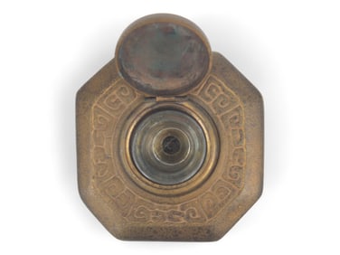 Tiffany Studios Bronze Zodiac Inkwell