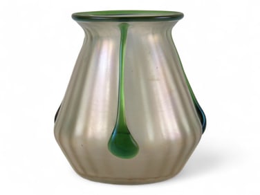 Art Nouveau Loetz Style Iridescent Glass Vase