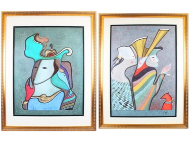 Mihail Chemiakin, Hermitage Suite, 2 Screenprints