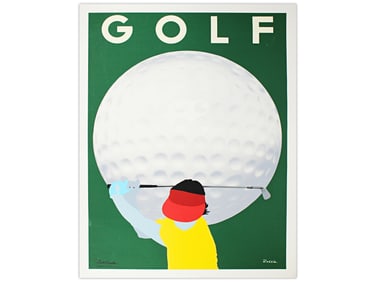 Gerard Razzia, "Golf" Screenprint in Colors Poster