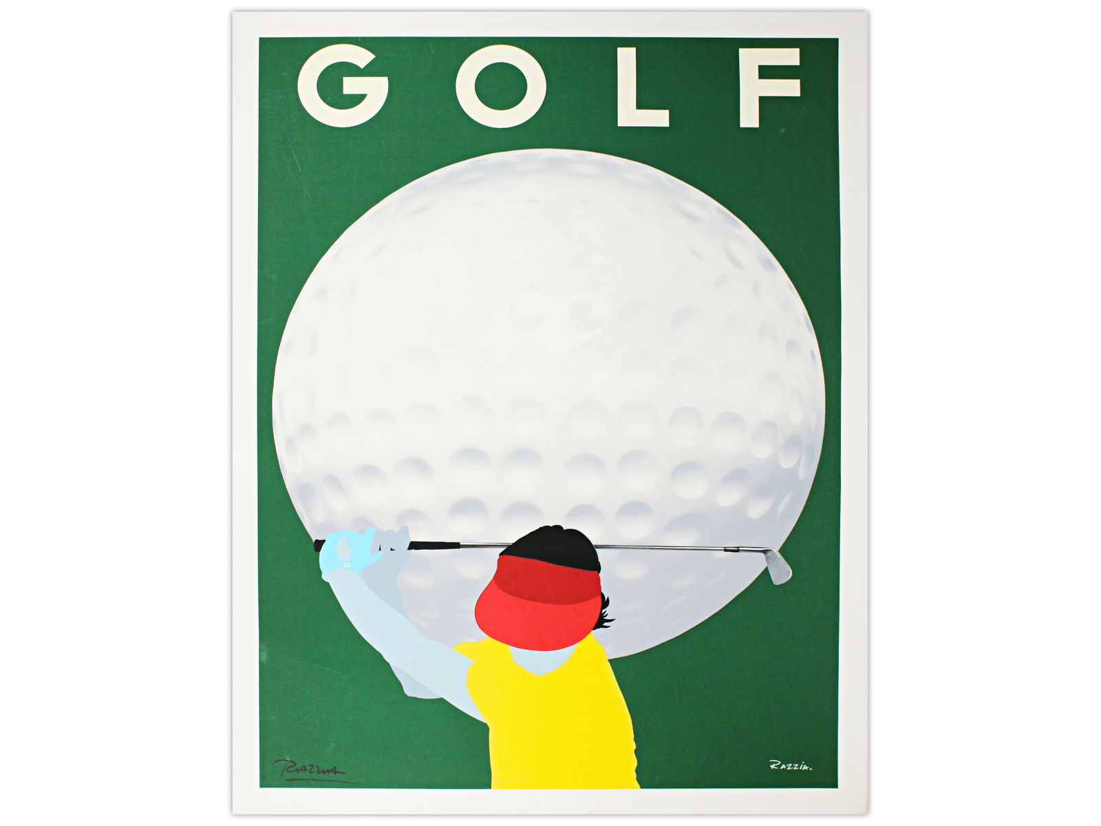 Gerard Razzia, "Golf" Screenprint in Colors Poster (1 of 1)