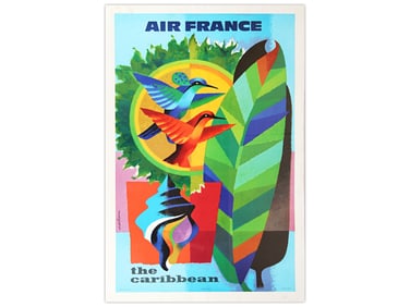 Air France Travel Poster, "The Caribbean"