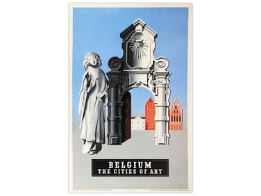 Belgium Travel Poster, Cities of Art