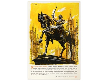 Richard the Lion Heart Underground London Poster