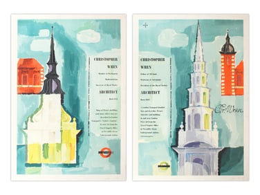 (2) London Transport Christopher Wren Posters