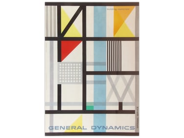 General Dynamics Building Materials Poster by Erik Nitsche