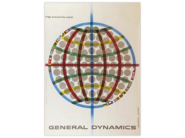 General Dynamics Triga Around The World Poster by Erik Nitsche