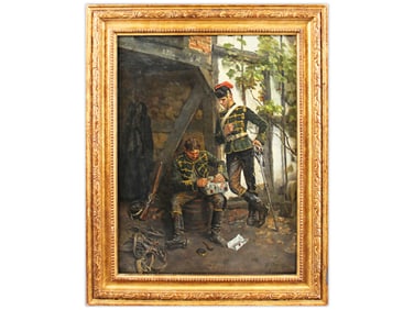 Heinrich Breling (1848 - 1914) Oil on Board