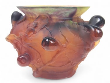 Daum Large Pate De Verre Glass Bowl