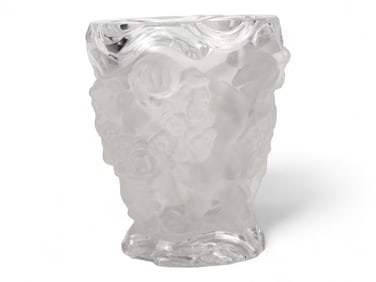 Lalique Cherub Clear and Frosted Vase