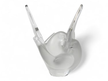 Lalique "Sylvie" Dove Figural Vase