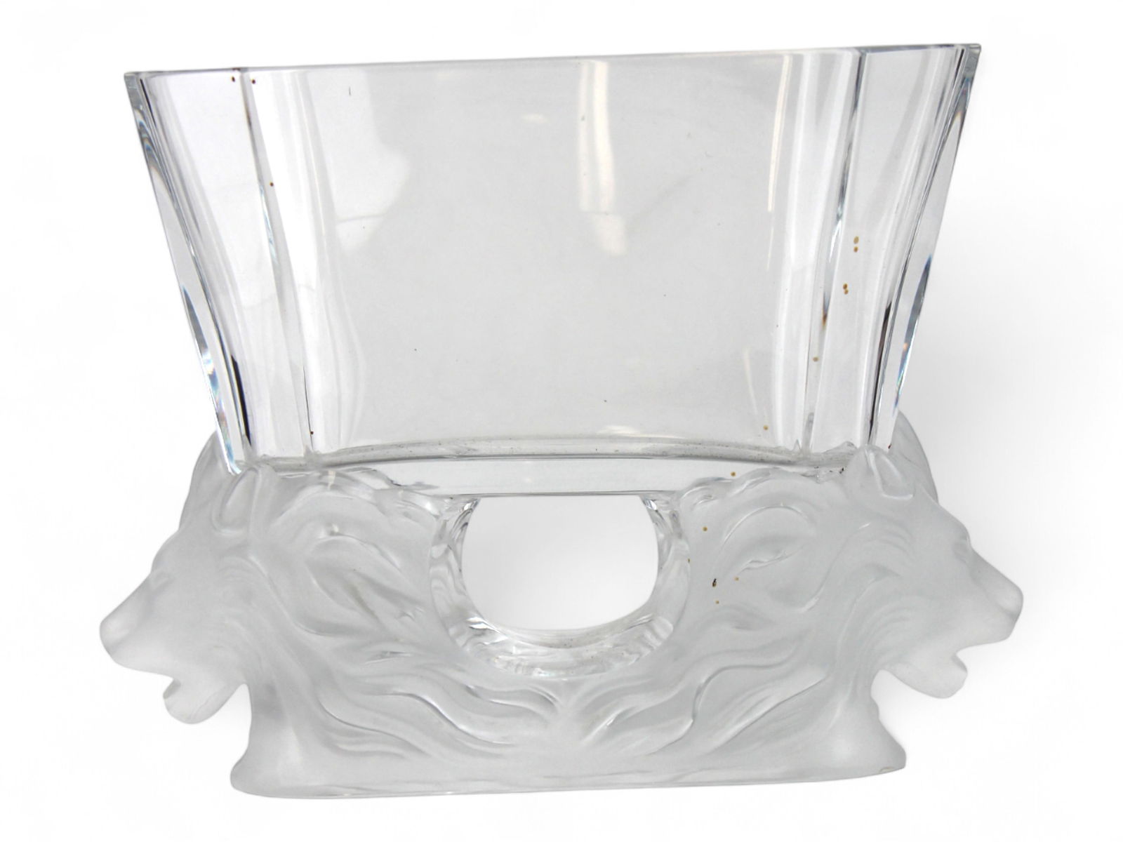 Lalique "Venise" Double Lion Head Vase (1 of 5)