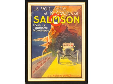 Salmson Cyclecar French Advertising Poster