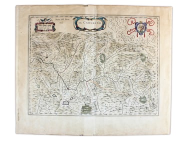 17th Century Map of Cadorino Italy