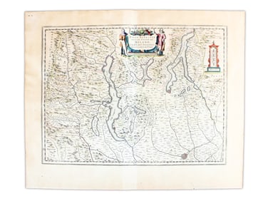 17th Century Map of Milan Italy