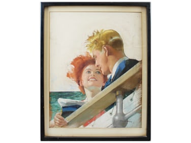 Modest Stein, Mixed Media on Board Illustration