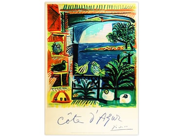 Pablo Picasso Cote d'Azur French Tourism Poster