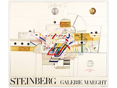 Saul Steinberg Galerie Maeght Exhibition Poster