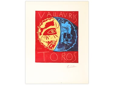 Picasso "Vallauris Toros" Lithograph Poster