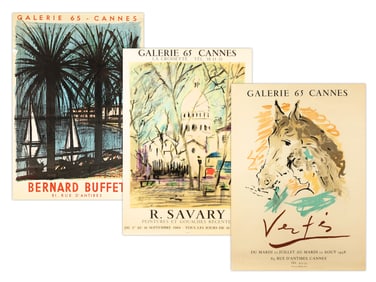 (3) Galerie 65 Cannes Exhibition Posters