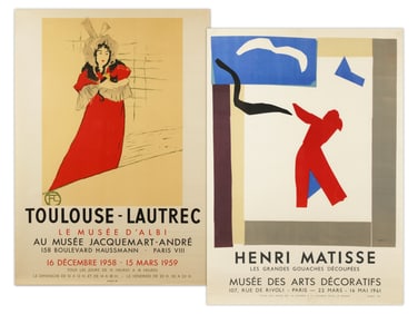 Toulouse-Lautrec & Matisse Exhibition Posters