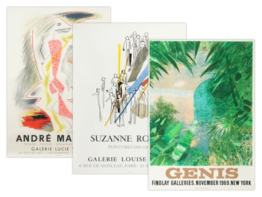 (3) Exhibition Posters - Masson, Roger & Genis