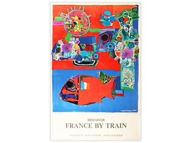 Roger Bezombes "France by Train" Travel Poster
