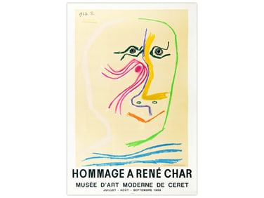 Pablo Picasso, Hommage Rene Char Exhibition Poster