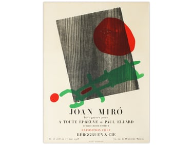 1958 Joan Miro Exhibition Poster
