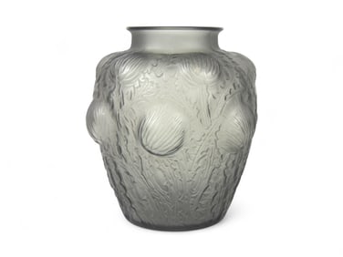 Lalique "Domremy" Vase with Thistle & Branches