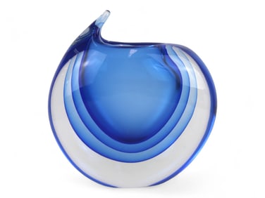 Oball Cobalt Blue Art Glass Vase