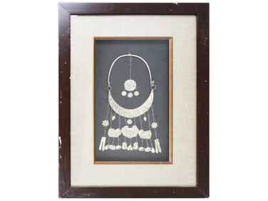 Chinese Silver Wedding / Longevity Necklace