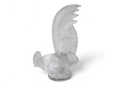 Lalique "Coq Nain" Rooster Car Mascot Figurine