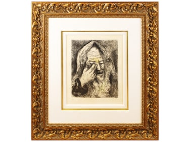 Marc Chagall Signed Etching, Souffrance de Jeremie