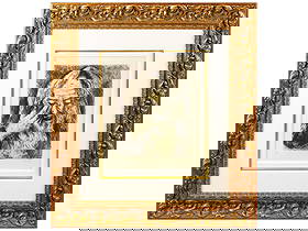 Marc Chagall Signed Etching, Souffrance de Jeremie: March Chagall (1887-1985), "Souffrance de Jeremie" from Bible series. Etching with hand coloring (forehead, hand, & beard) on wove paper. Initialed in pencil lower right, and numbered 58/100 lower lef