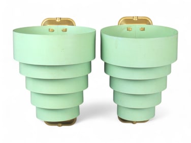 Pair of Art Deco Aluminum Wall Sconces