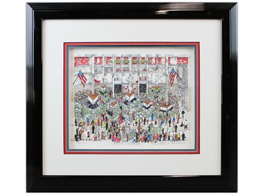 Charles Fazzino 3-D Litho, "Stock Exchange"