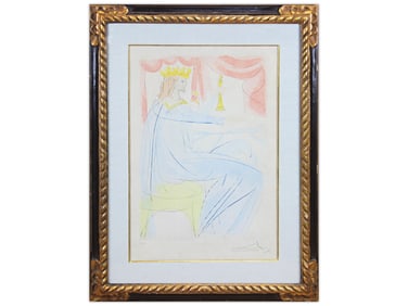 Salvador Dali Drypoint Etching, King Solomon