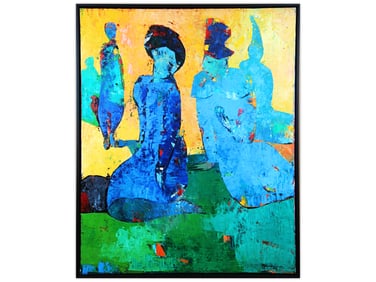 Igor Tcholaria Oil on Canvas "Lovers"